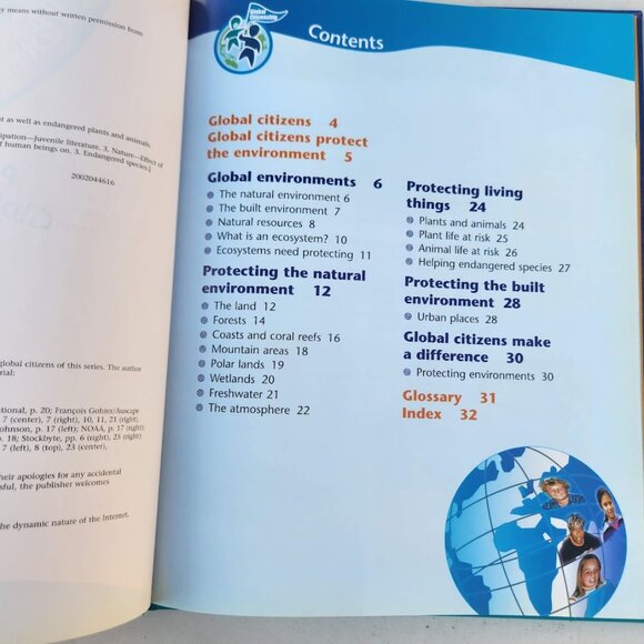 Protecting Global Environments Global Citizenship Hardcover Book by Susan Watson - Picture 9 of 12